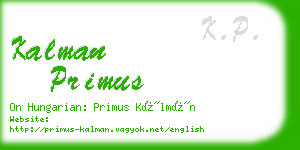 kalman primus business card